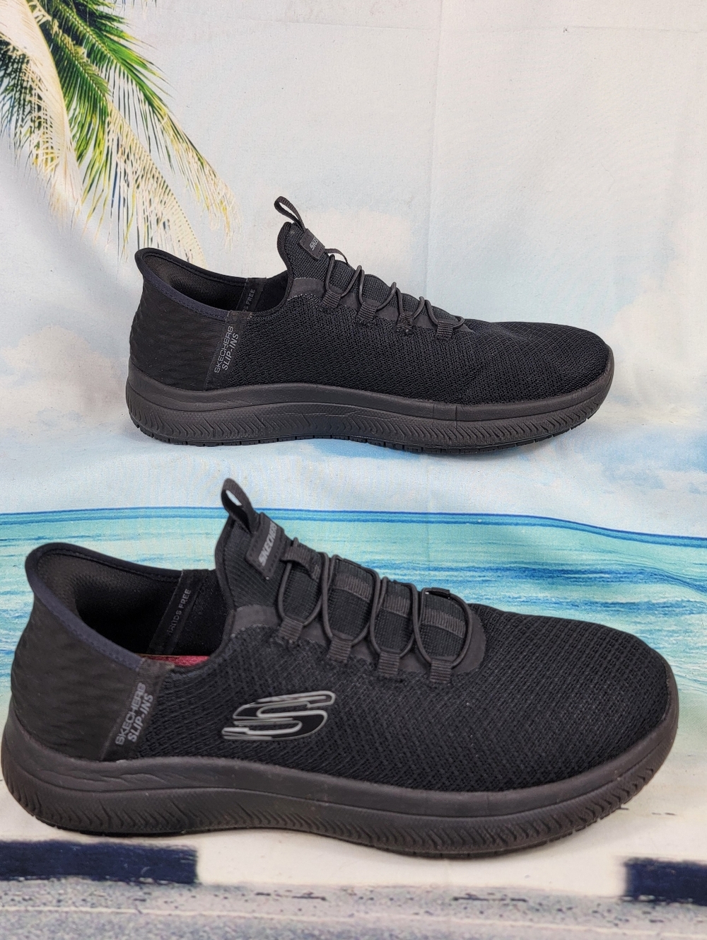 Skechers WORK Slip-Ins Slip Resistant Shoes Black Hands Free Womens 8.5 - Picture 2 of 10